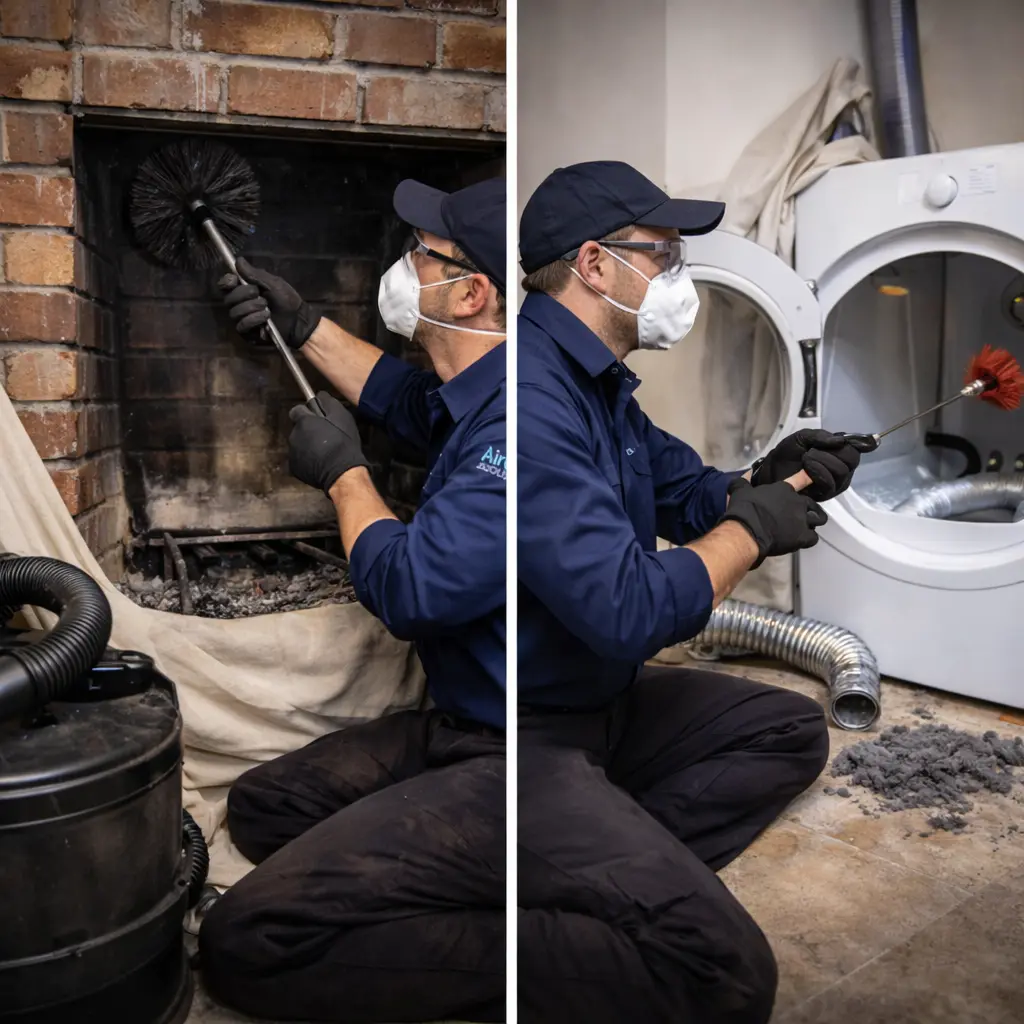 Chimney + Dryer Vent Cleaning Combo – $149